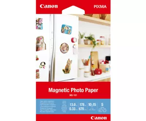 Canon MG-101 Magnetic Photo Paper, 4x6", 5 sheets