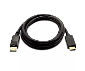 V7 Black Video Cable DisplayPort Male to HDMI Male 2m 6.6ft