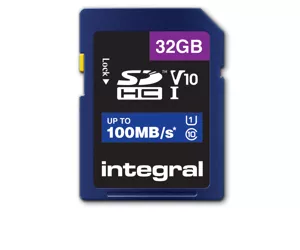 Integral 32GB HIGH SPEED SDHC/XC V10 100MB CLASS 10 UHS-I U1