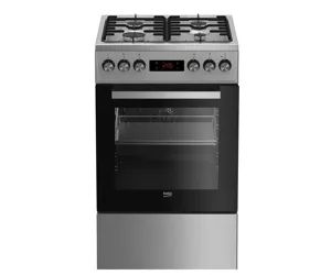 Beko FSE52320DXD cooker Freestanding cooker Gas Black, Stainless steel A