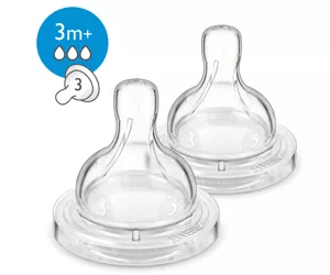 Philips AVENT 2 tk Keskmise vooluga lutt 3k+ Koolikutevastane lutt