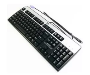 HP 434820-057 klaviatuur PS/2 AZERTY Prantsuse Must, Hõbe