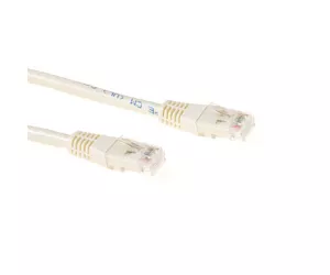 ACT Ivory 0.25 metre UTP CAT6 patch cable with RJ45 connectors