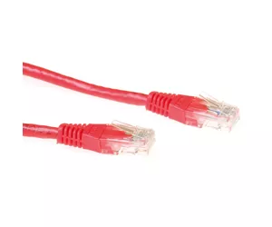 ACT Red 0.5 metre UTP CAT6 patch cable with RJ45 connectors