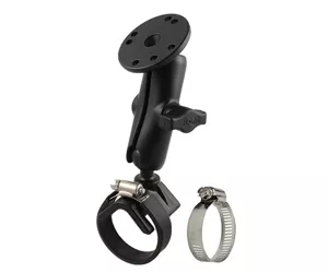 RAM Mounts Double Ball Strap Hose Clamp Mount with Round Plate