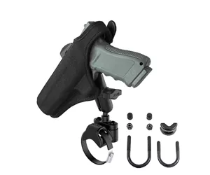RAM Mounts ATV/UTV Double Ball Rail Mount with Gun Holster Clip