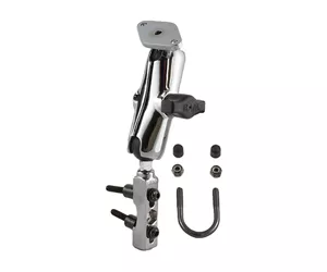 RAM Mounts Chrome Motorcycle Brake/Clutch Reservoir Mount with Diamond Plate