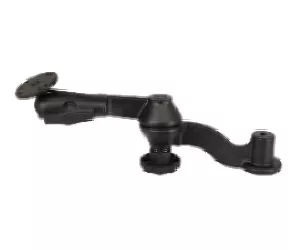 RAM Mounts 12" Curved Double Swing Arm with Round Plate