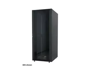 Intellinet Network Cabinet, Free Standing (Premium), 22U, Usable Depth 129 to 629mm/Width 503mm, Black, Flatpack, Max 2000kg, Server Rack, IP20 rated, 19", Aluminium, Multi-Point Door Lock, Split Side Panels (Two Locks Per Side), Three Year Warranty