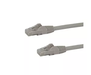 StarTech.com 35ft CAT6 Ethernet Cable - Gray CAT 6 Gigabit Ethernet Wire -650MHz 100W PoE RJ45 UTP Network/Patch Cord Snagless w/Strain Relief Fluke Tested/Wiring is UL Certified/TIA