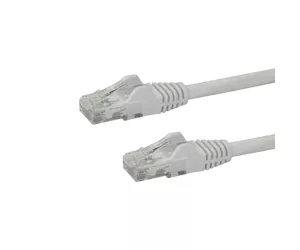 StarTech.com 75ft CAT6 Ethernet Cable - White CAT 6 Gigabit Ethernet Wire -650MHz 100W PoE RJ45 UTP Network/Patch Cord Snagless w/Strain Relief Fluke Tested/Wiring is UL Certified/TIA