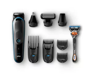 Braun All-in-one MGK5080 habemetrimmer Märg ja kuiv Must, Sinine