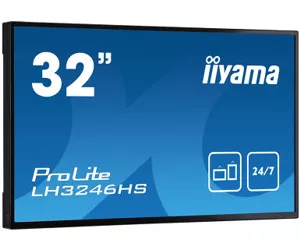 iiyama LH3246HS-B1 Digital signage display 80 cm (31.5') LED 400 cd/m² Full HD Black 24/7