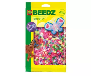 SES Creative Beedz Children's packet of 3000 Mix Glitter Iron-on Beads
