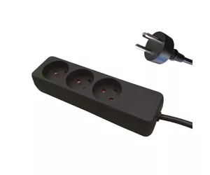 Garbot 24155129-2 power extension 2 m 3 AC outlet(s) Indoor Black