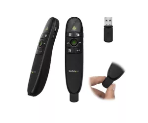 StarTech.com Wireless Presentation Remote with Green Laser Pointer - 90 ft. (27 m)