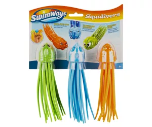 SwimWays SquiDivers Kids Pool Diving Toys, 3 Pack, Bath Toys & Pool Party Supplies for Kids Ages 5 and Up