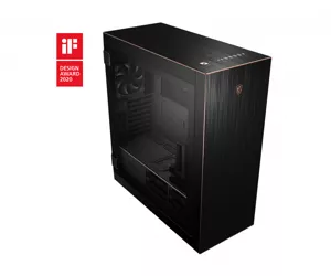 MSI MPG SEKIRA 500G Full Tower Gaming Computer Case 'Black with Gold Trim, 2x 200mm + 1x120mm Fans, USB Type-C, Tempered Glass Panel, E-ATX, ATX, mATX, mini-ITX'