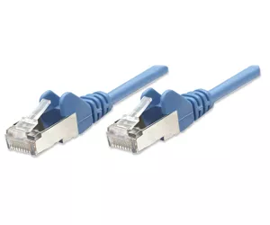 Intellinet Network Patch Cable, Cat5e, 7.5m, Blue, CCA, SF/UTP, PVC, RJ45, Gold Plated Contacts, Snagless, Booted, Lifetime Warranty, Polybag