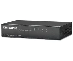 Intellinet 5-Port Fast Ethernet Office Switch, Desktop Size, Metal, IEEE 802.3az (Energy Efficient Ethernet)