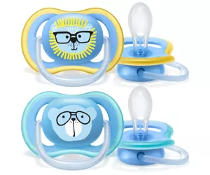 Philips AVENT SCF349/14 baby pacifier Classic baby pacifier Orthodontic Silicone Assorted colours, Blue, White, Yellow