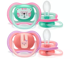 Philips AVENT SCF349/15 baby pacifier Classic baby pacifier Orthodontic Silicone Green, Pink