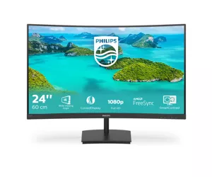Philips E Line 241E1SCA/00 computer monitor 59.9 cm (23.6") 1920 x 1080 pixels Full HD LCD Black