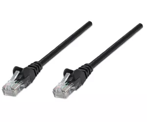 Intellinet Network Patch Cable, Cat5e, 1.5m, Black, CCA, U/UTP, PVC, RJ45, Gold Plated Contacts, Snagless, Booted, Lifetime Warranty, Polybag