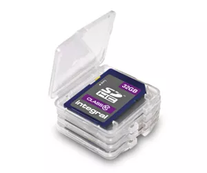 Integral INSDQUADBOX memory card case 4 cards Transparent