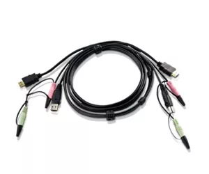ATEN USB-HDMI-KVM-Kabel mit Audio, 1,8 m