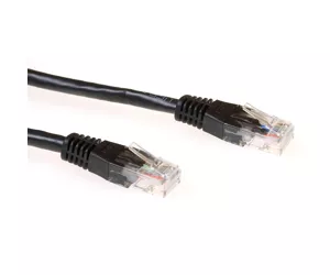 ACT Black 1 metre UTP CAT6 patch cable with RJ45 connectors