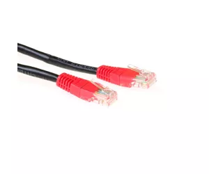 ACT Black 3 metre UTP CAT5E patch cable cross with RJ45 connectors