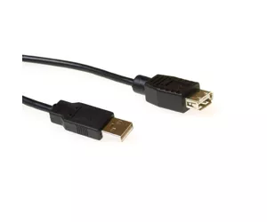 ACT USB 2.0 extensioncable USB A male - USB A female 3 m