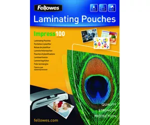 Fellowes A4 Glossy 100 Micron Laminating Pouch - 100 pack
