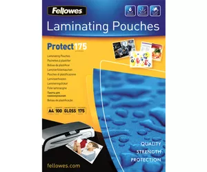 Fellowes A4 Glossy 175 Micron Laminating Pouch - 100 pack