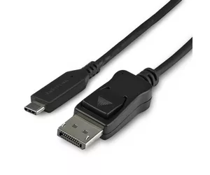StarTech.com 3.3ft/1m USB C to DisplayPort 1.4 Cable - 8K/5K/4K USB Type-C to DP 1.4 Alt Mode Video Adapter Converter - HBR3/HDR/DSC - 8K 60Hz DP Monitor Cable - USB-C/Thunderbolt 3