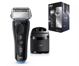 Braun Series 8 8365cc Next Generation Electric Shaver, Clean&Charge Station, Fabric Case, Black