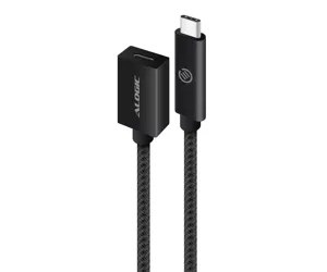 ALOGIC 1m USB 3.1 (Gen 2) USB-C to USB-C Extension Cable - Male to Female - Black - Prime Series