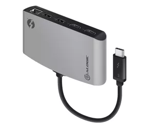 ALOGIC ThunderBolt 3 Dual Display PORTABLE Docking Station with 4K - Space Grey