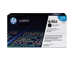 HP 646X, Оригинальный лазерный картридж LaserJet увеличенной емкости, Черный