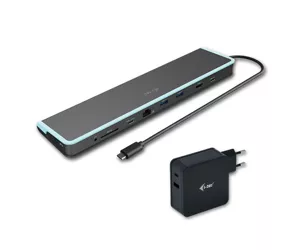 i-tec USB-C Flat Docking Station with Power Delivery 60W + Universal Charger 60 W