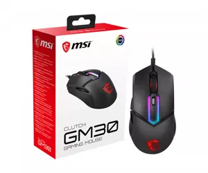 MSI CLUTCH GM30 RGB Optical Gaming Mouse '6200 DPI Optical Sensor, 6 Programmable button, Dual-Zone RGB, Ergonomic design, OMRON Switch with 20+ Million Clicks, RGB Mystic Light'