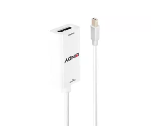 Lindy 38309 videokaabliadapter 0,1 m Mini DisplayPort HDMI tüüp A (Standard) Valge