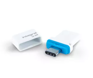 Integral 16GB USB3.0 DRIVE FUSION DUAL TYPE-C BLUE UP TO R-180 W-25 MBS