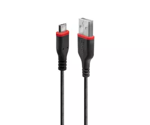 Lindy 2m Reinforced USB Type A to Micro-B Charge & Sync Cable, 3A