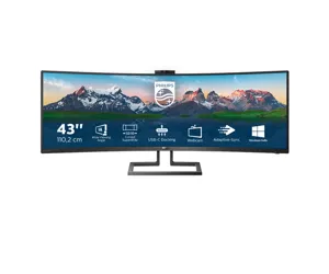 Philips P Line 439P9H/00 computer monitor 110.2 cm (43.4") 3840 x 1200 pixels LCD Black