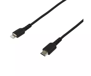 StarTech.com 2m strapazierfähiges schwarzes USB-C auf Lightning-Kabel - Hochbelastbare, robuste Aramidfaser - USB Typ-C auf Lightningkabel - Lade-/Synchronisationskabel - Apple MFi-zertifiziert iPad/iPhone 12