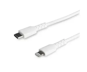 StarTech.com 1m strapazierfähiges weißes USB-C auf Lightning-Kabel - Hochbelastbare, robuste Aramidfaser - USB Typ-C auf Lightningkabel - Lade-/Synchronisationskabel - Apple MFi-zertifiziert iPad/iPhone 12