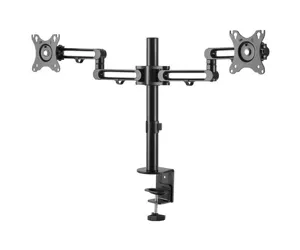 StarTech.com Desk Mount Dual Monitor Arm - Desk Clamp VESA Compatible Monitor Mount for up to 32 inch Displays - Ergonomic Articulating Monitor Arm - Height Adjustable/Tilt/Swivel/Rotating
