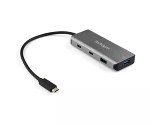 StarTech.com 4 Port USB C Hub w/ 2x USB A & 2x USB C - SuperSpeed 10Gbps USB Type-C 3.1/3.2 Gen 2 Hub - USB Bus Powered - Portable USB-C to USB Adapter Hub - Aluminum - 25cm(9.8") Cable~4 Port USB C Hub w/ 2x USB A & 2x USB C - SuperSpeed 10Gbps USB Type-C 3.2 Gen 2 Hub - USB Bus Powered - Portable USB-C to USB Adapter Hub - Aluminum - 9.8" (25cm) Cable